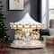 90th Anniversary Collection 17" White Animated & Musical LED Crystal Carousel Accent